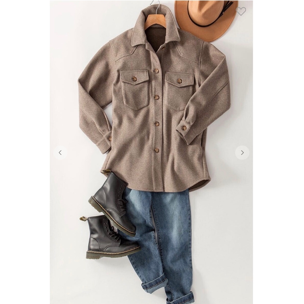 Cozy Chic Vintage Blush Shacket - Picture 10 of 13